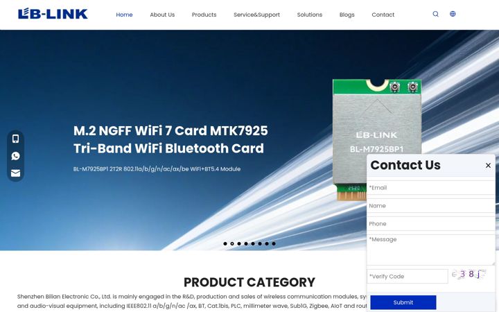 Screenshot of lb-link.cn
