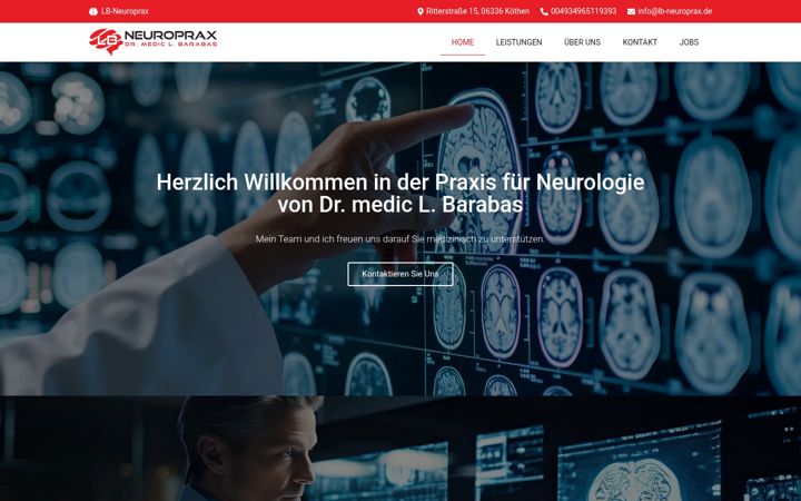 Screenshot of lb-neuroprax.de