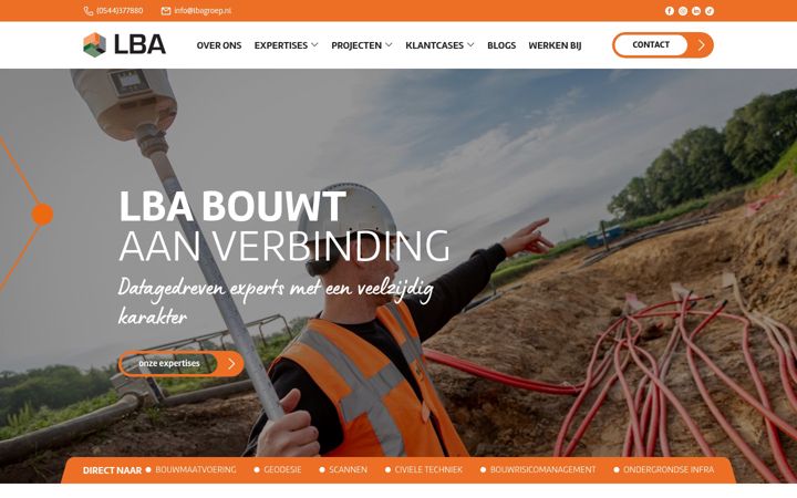 Screenshot of lbagroep.nl