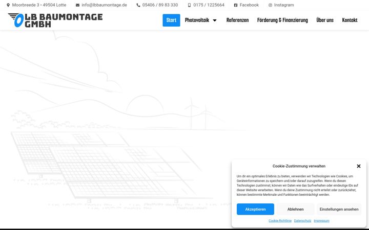 Screenshot of lbbaumontage.de