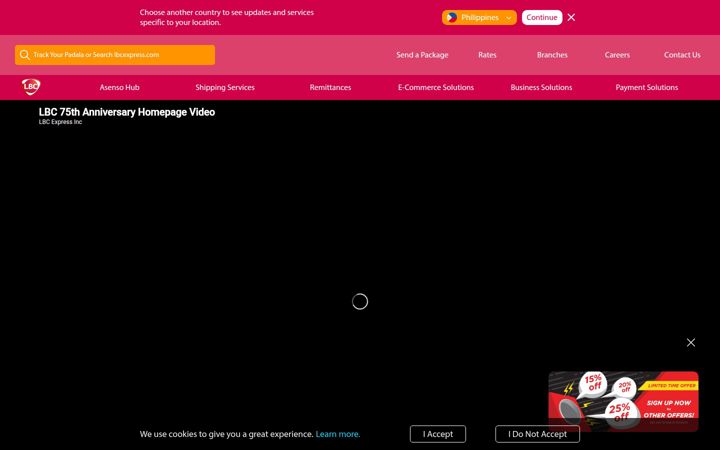 Screenshot of lbcexpress.com