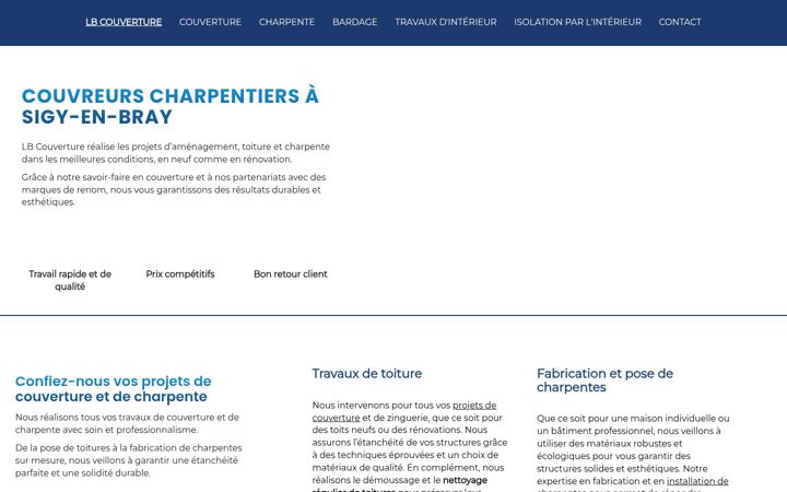 Screenshot of lbcouverture.fr