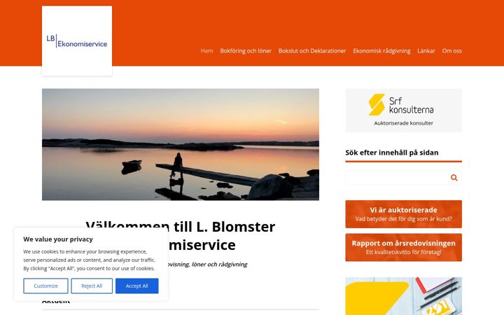 Screenshot of lbekonomiservice.se