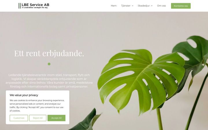 Screenshot of lbeservice.se