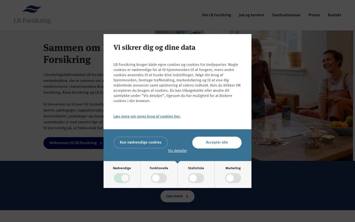 Screenshot of lbforsikring.dk