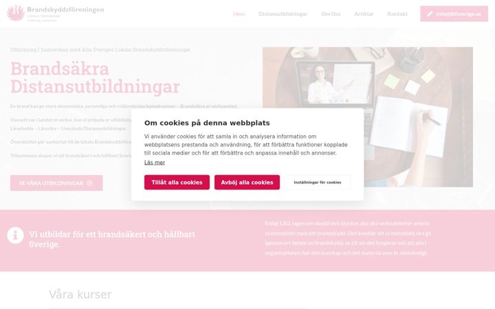 Screenshot of lbfsverige.se
