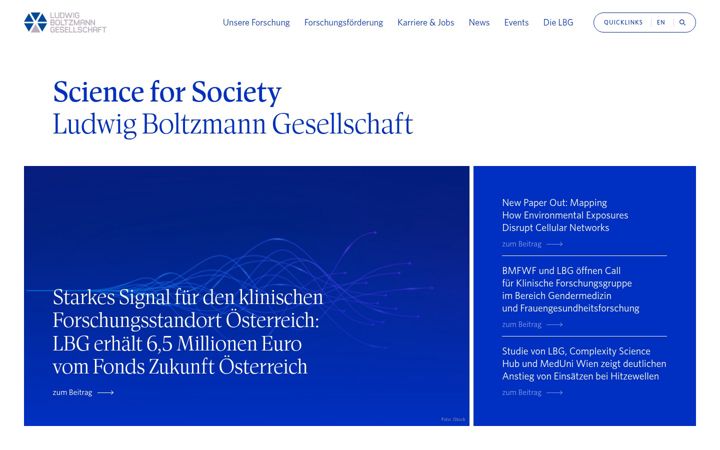 Screenshot of lbg.ac.at