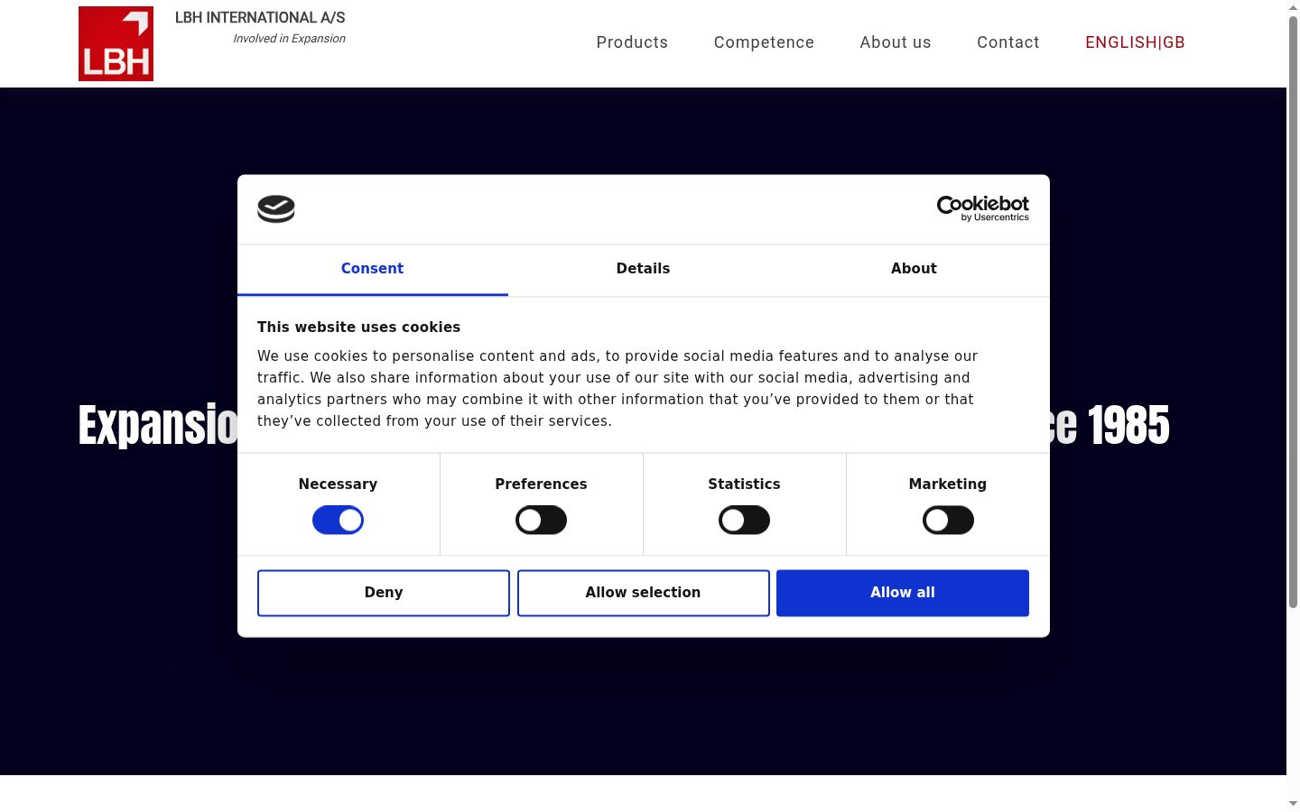 Capture d'écran de la bannière de consentement affichée avant toute interaction