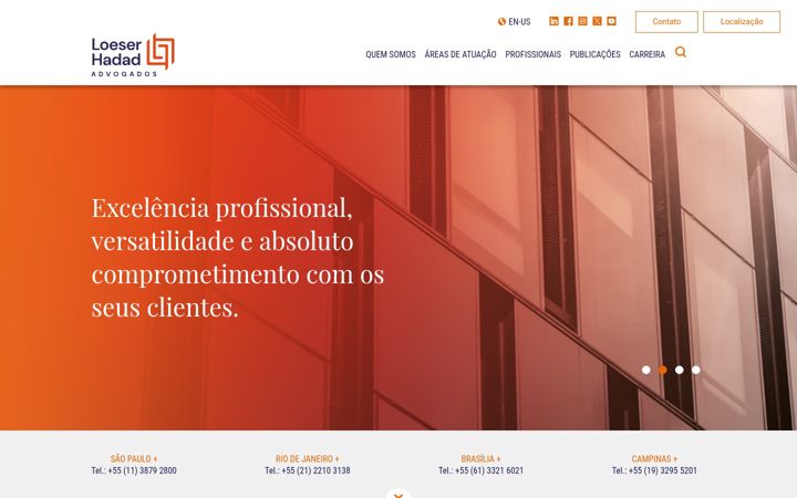 Screenshot of lbhlaw.com.br