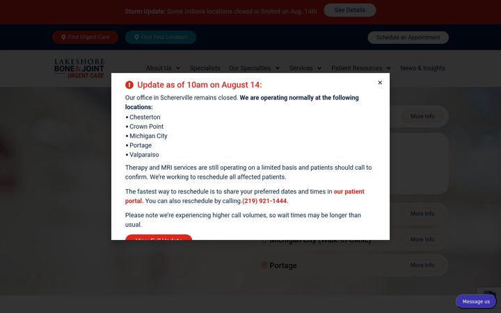 Screenshot of lbjiurgentcare.com