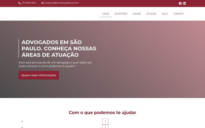 Screenshot of lbmadvogados.com.br