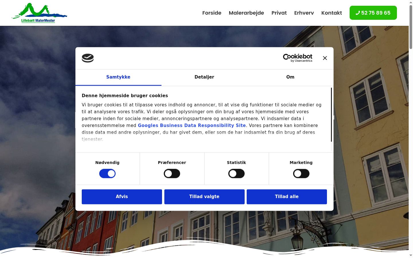 Sutikimo reklamjuostės, rodytos prieš bet kokią sąveiką, ekrano kopija