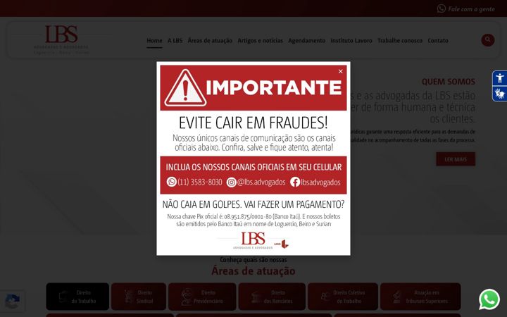 Screenshot of lbs.adv.br