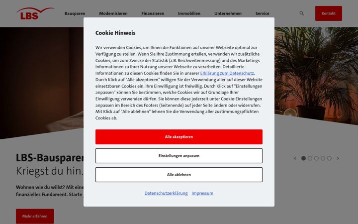 Screenshot of lbs.de
