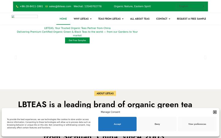 Screenshot of lbteas.com