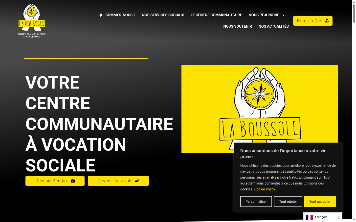 Screenshot tal-banner tal-kunsens muri qabel kwalunkwe interazzjoni
