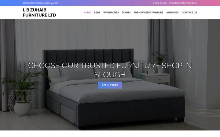Screenshot of lbzuhaibfurniture.co.uk