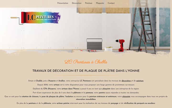 Screenshot of lc-peintures-89.fr