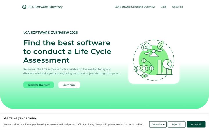 Screenshot of lca-software.org