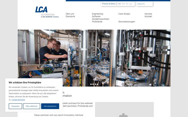Screenshot of lca.ch
