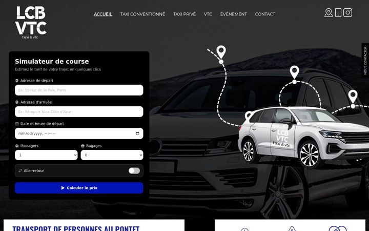 Screenshot of lcb-taxi-vtc.fr
