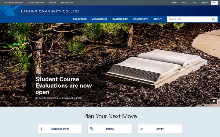 Screenshot of lcc.edu