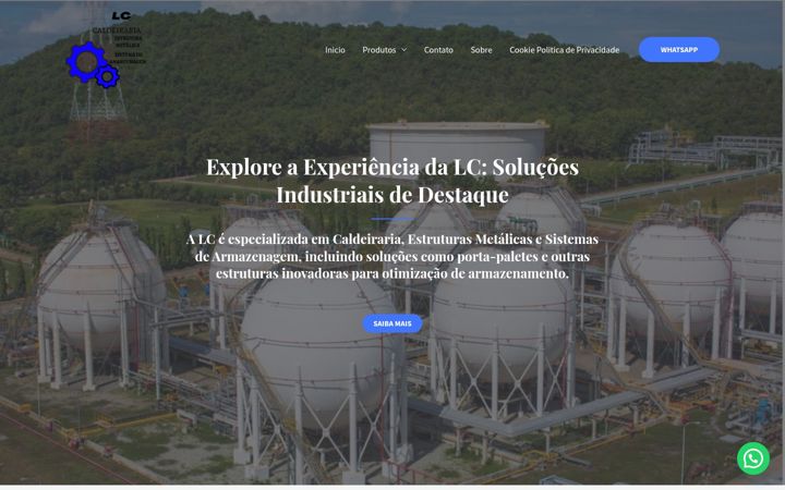Screenshot of lccaldeiraria.com.br