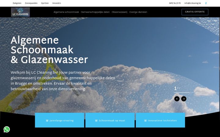 Screenshot of lccleaning.be