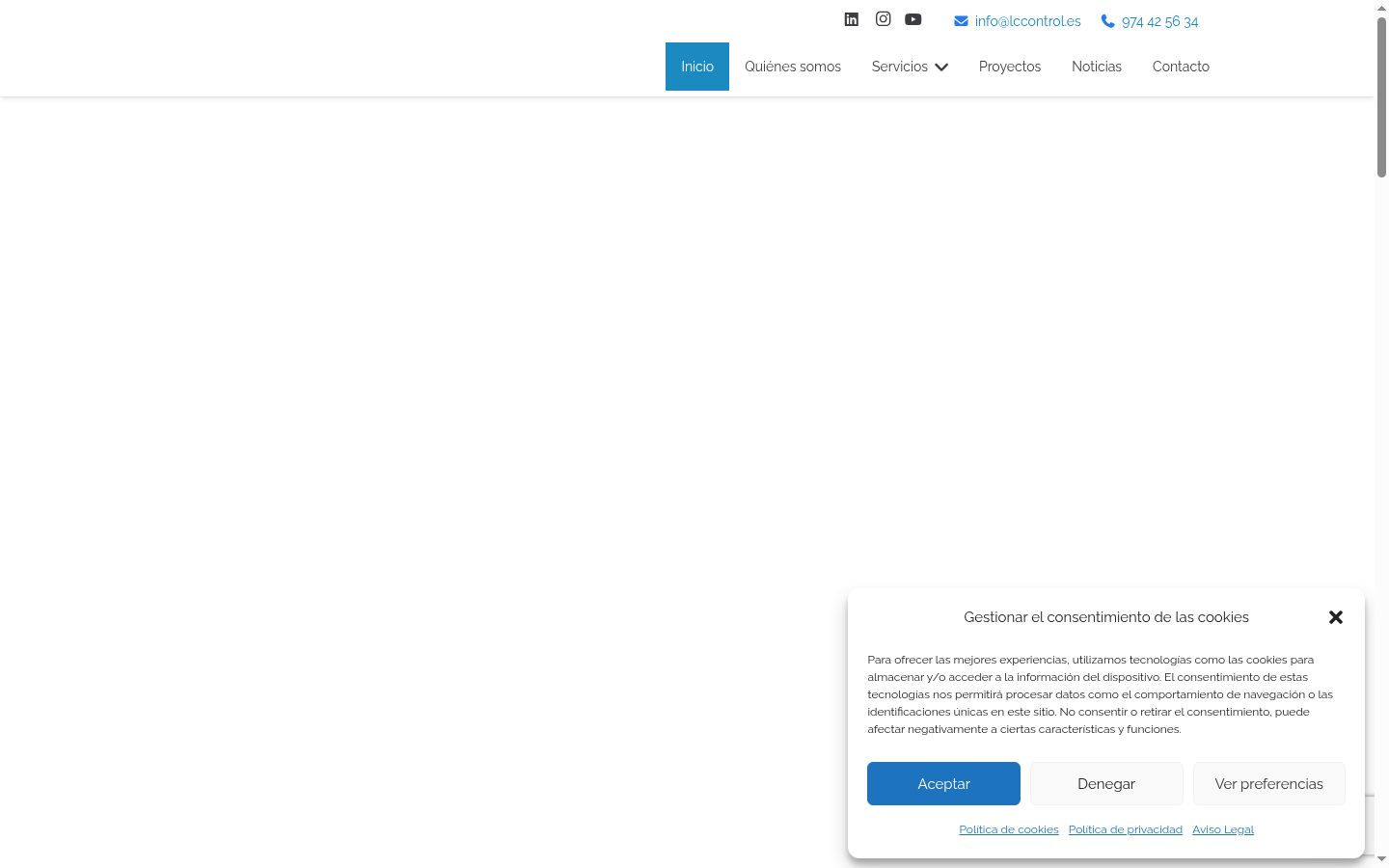 Screenshot des Einwilligungsbanners vor jeglicher Interaktion