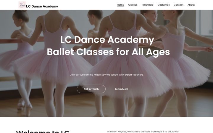 Screenshot of lcdanceacademy.com