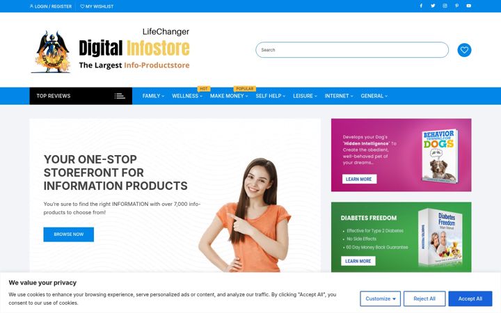 Screenshot of lcdigitalinfostore.com