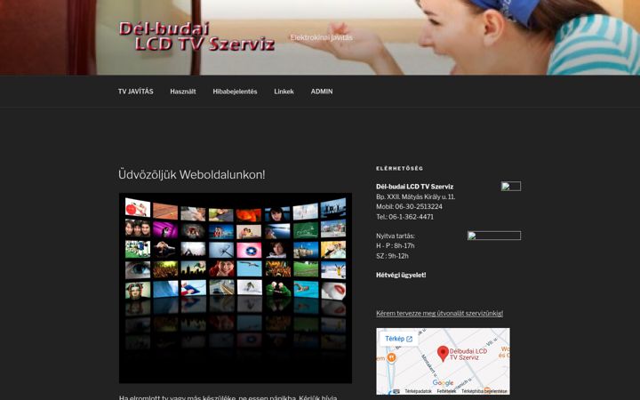 Screenshot of lcdszerviz.eu