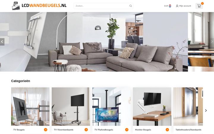 Screenshot of lcdwandbeugels.com