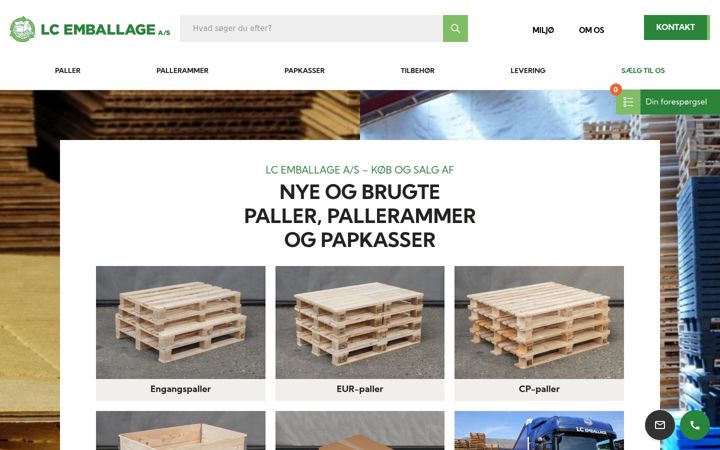 Screenshot of lcemballage.dk