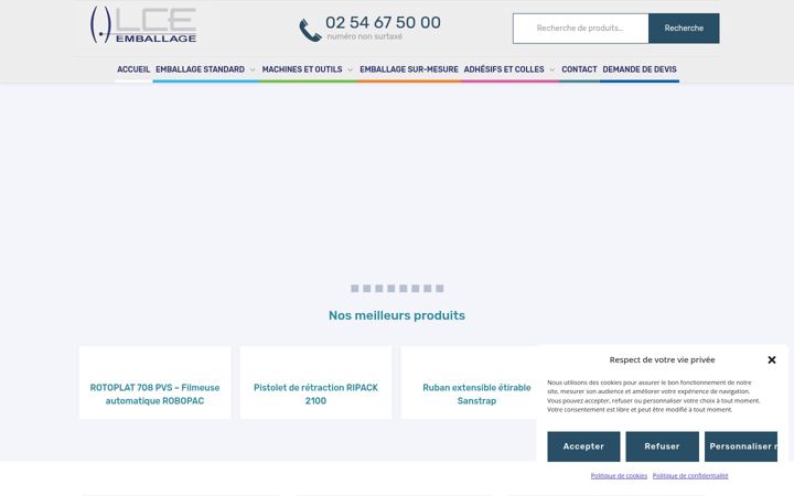 Screenshot of lcemballage.fr
