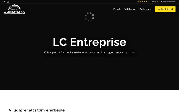 Screenshot of lcentreprise.dk