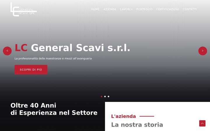 Screenshot of lcgeneralscavi.it