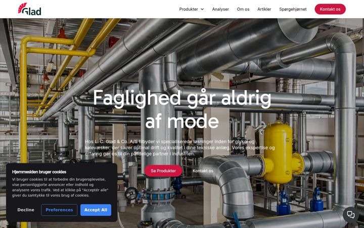 Screenshot of lcglad.dk