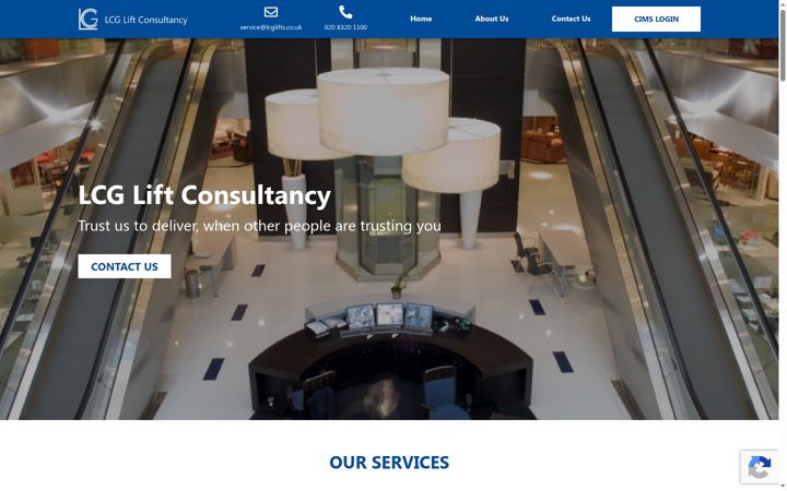 Screenshot of lcglifts.co.uk