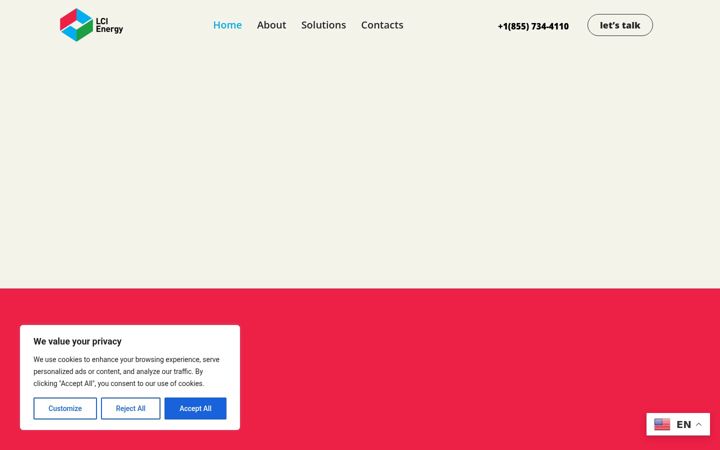 Screenshot of lcienergy.com