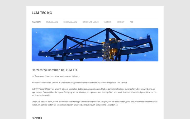 Screenshot of lcm-tec.de