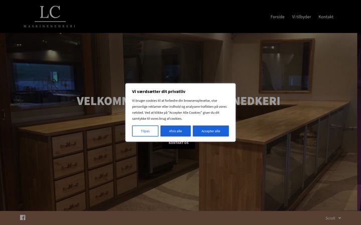 Screenshot of lcmaskinsnedkeri.dk
