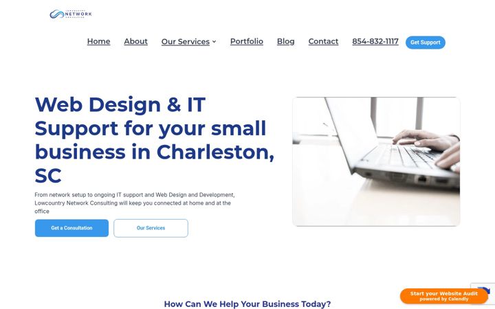 Screenshot of lcnetworkconsulting.com