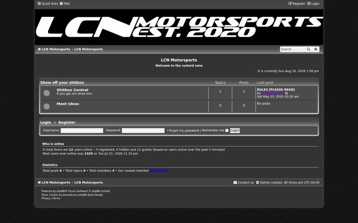 Screenshot of lcnmotorsports.com