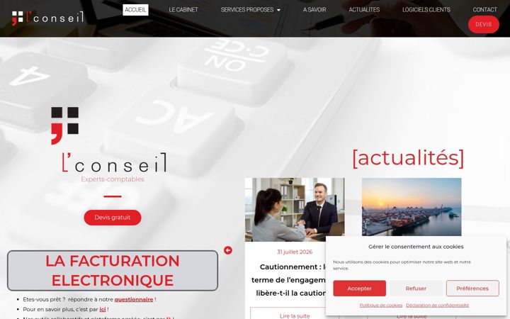 Screenshot of lconseil.fr