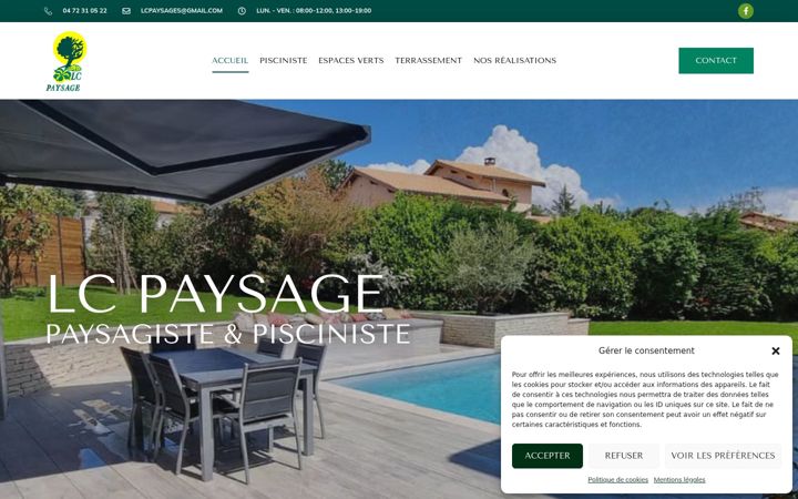 Screenshot of lcpaysages-69.fr