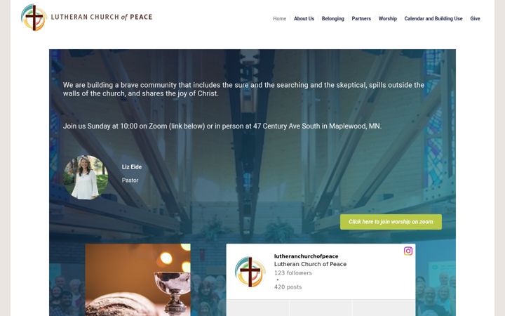 Screenshot of lcpeace.org