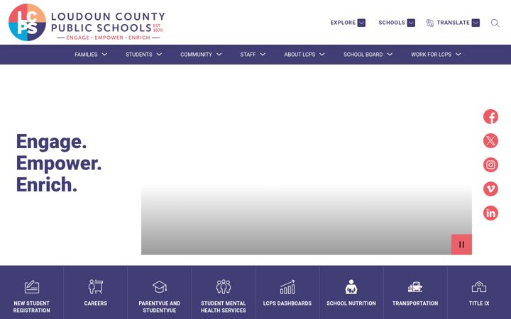 Screenshot of lcps.org