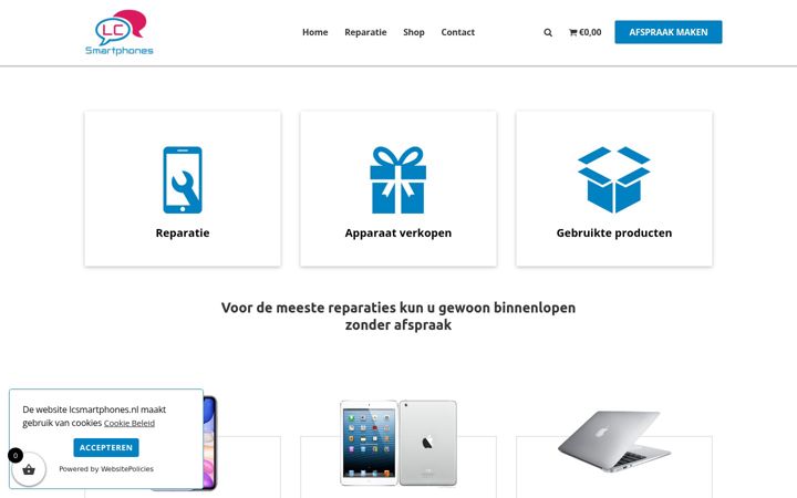 Screenshot of lcsmartphones.nl