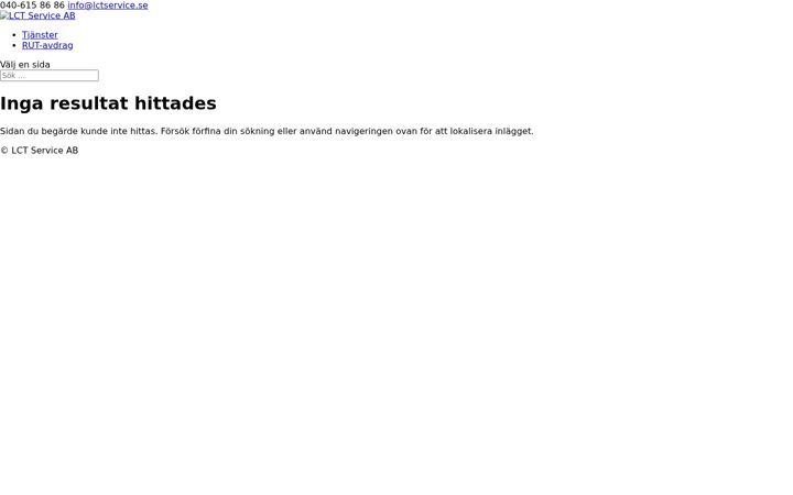Screenshot of lctservice.se